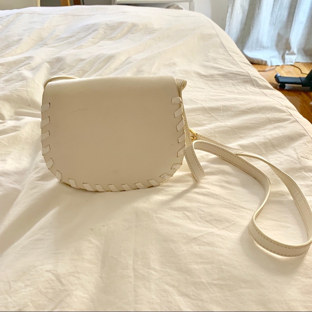 Vegan Leather White Crossbody